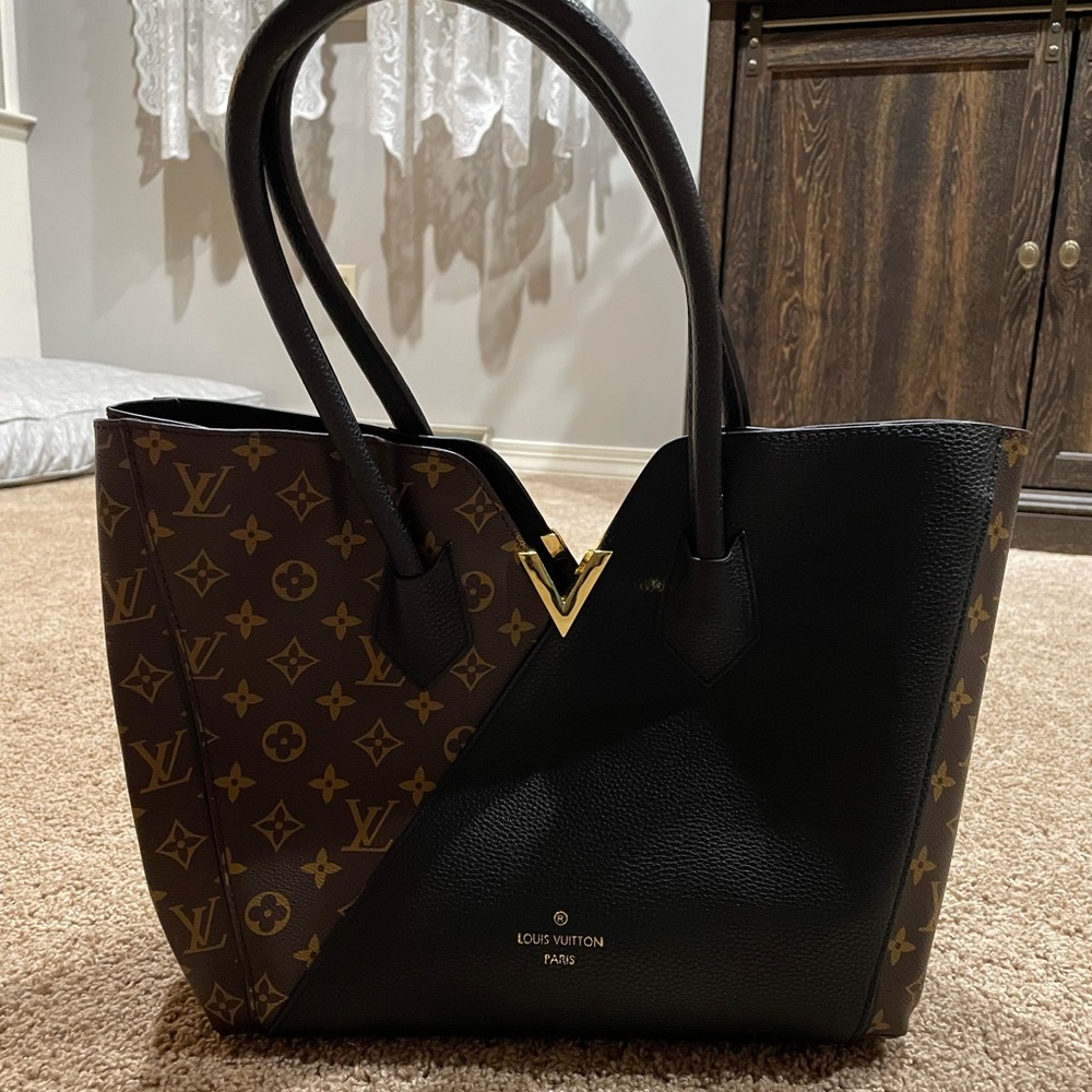 Black and brown purse